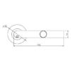 LRS103 Tubular Lever on Rose with Escutcheons 135mm – Satin Stainless Steel – British Hardware