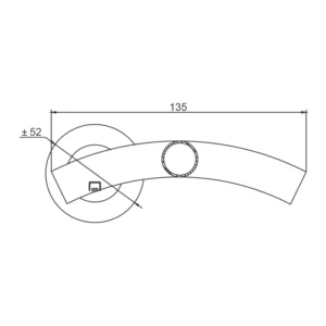 LRS105 Tubular Lever on Rose with Escutcheons 135mm – Satin Stainless Steel – British Hardware