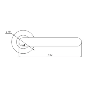 Stainless Steel Tubular Lever Handle with Round Escutcheons 140mm – Satin Stainless Steel – British Hardware