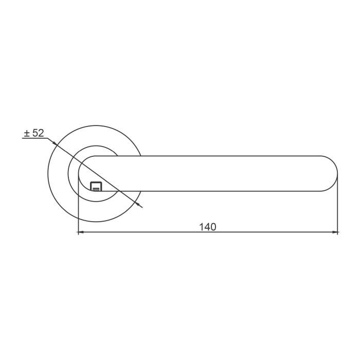 Stainless Steel Tubular Lever Handle with Round Escutcheons 140mm – Satin Stainless Steel – British Hardware