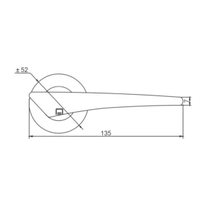 Investment Cast Solid Stainless Steel Lever Handle 135mm – Satin Stainless Steel – British Hardware