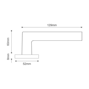 Investment Cast Solid Stainless Steel Lever Handle with Escutcheons 139mm – Satin Stainless Steel – British Hardware