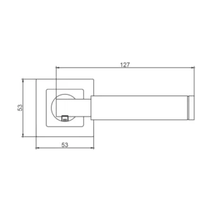 EuroArt Stainless Steel Lever Handle on Square Rose 127mm – Satin Finish