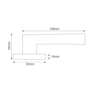 Designer Stainless Steel Lever Handle on Square Rose – EuroArt Satin Finish