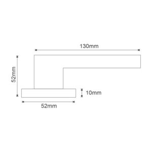 Designer Stainless Steel Lever Handle on Square Rose 130mm – Satin Stainless Steel