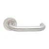 safety tubular lever handle with escutcheons for doors