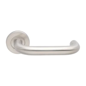 safety tubular lever handle with escutcheons for doors