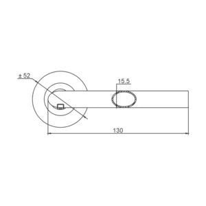 Stainless Steel Lever Handle on Rose 130mm Satin Stainless Steel | British Hardware