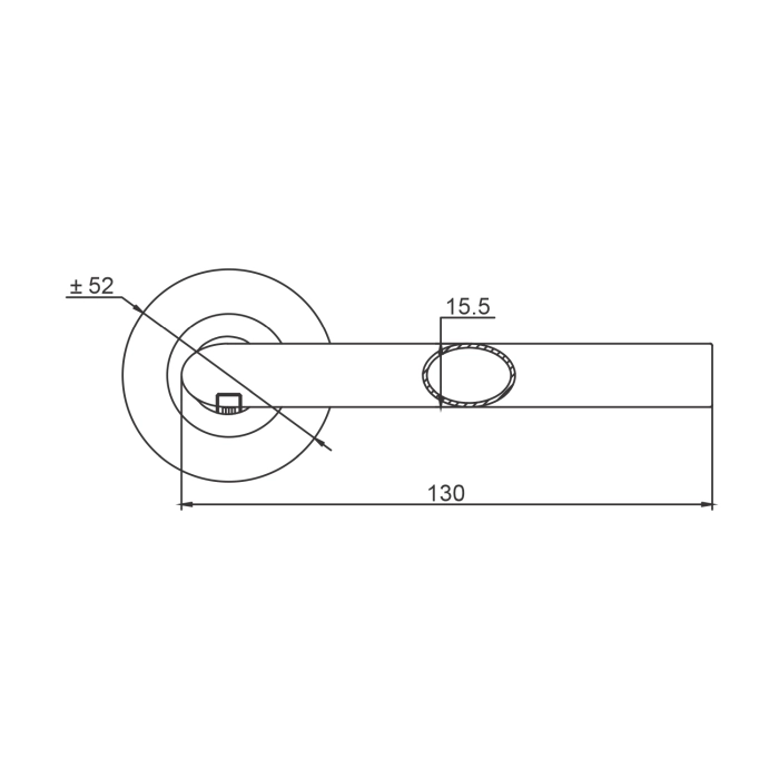 Stainless Steel Lever Handle on Rose 130mm Satin Stainless Steel | British Hardware