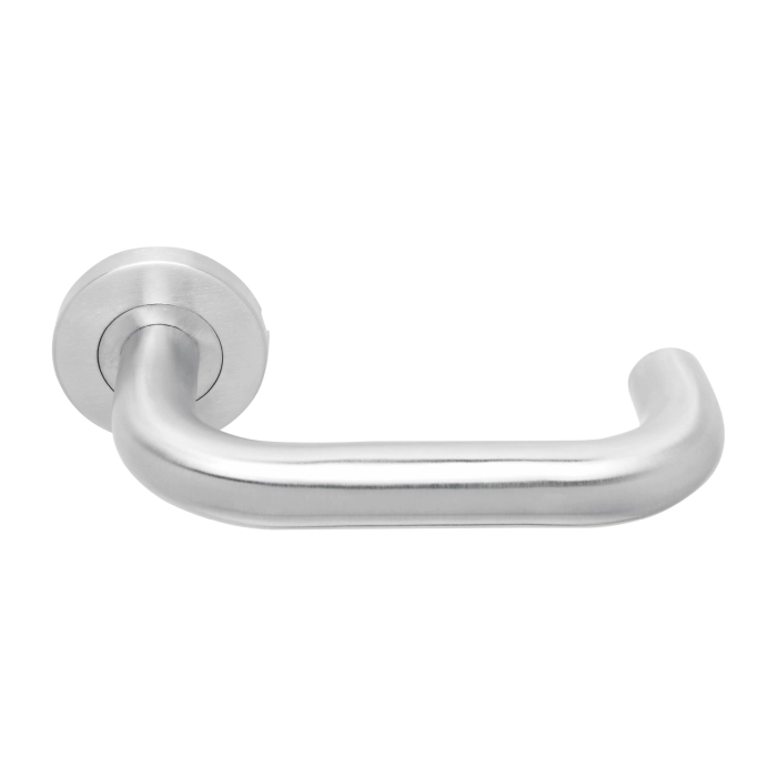 solid stainless steel lever handle with escutcheon for doors