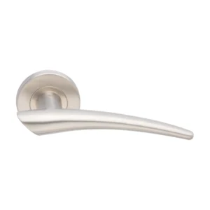 solid stainless steel lever handle with escutcheon for doors