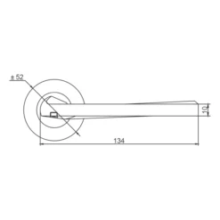 solid stainless steel lever handle with escutcheon for doors