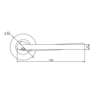solid stainless steel lever handle with escutcheon for doors
