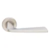 solid stainless steel lever handle with escutcheon for doors