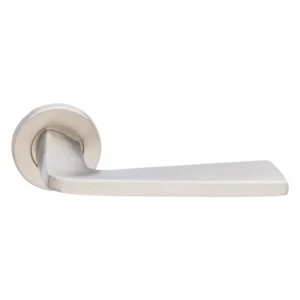 solid stainless steel lever handle with escutcheon for doors
