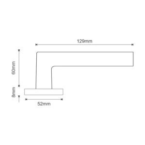 solid stainless steel lever handle with escutcheon for doors