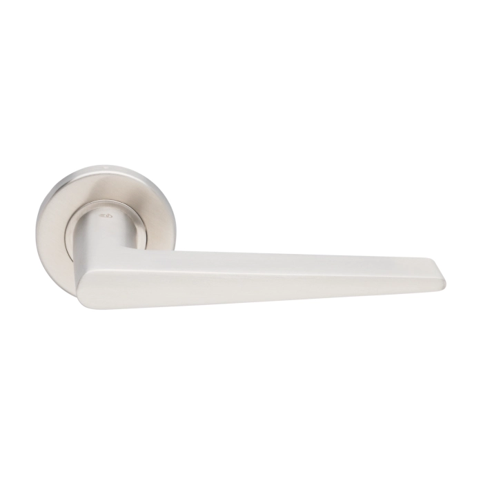 solid stainless steel lever handle with escutcheon for doors