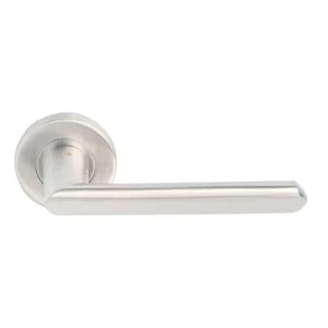 solid stainless steel lever handle with escutcheon for doors