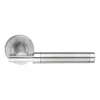 stainless steel lever handle with dual finish for interior and main doors