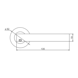 stainless steel lever handle on rose with escutcheon for doors