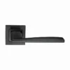 stainless steel lever handle on square rose