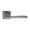 stainless steel lever handle on square rose