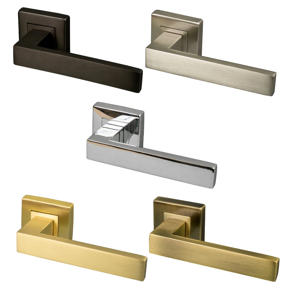 Square Rose Lever Handles