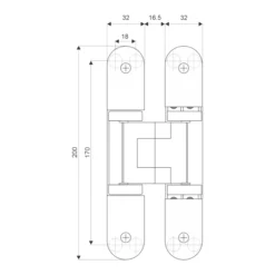 3D adjustable concealed hinge heavy duty for cabinets and furniture doors