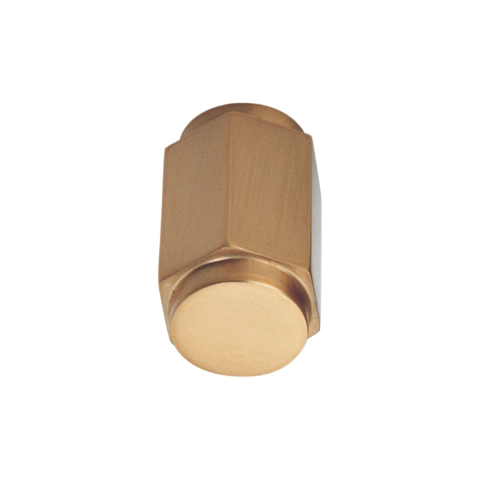brass square small cylinder knob for furniture doors and cabinets