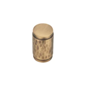 round small cylinder knob in solid brass for furniture doors and cabinets