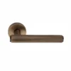 brass lever handle on 10mm round rose without escutcheon for doors