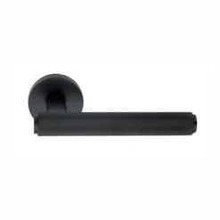 brass lever handle on 10mm round rose without escutcheon for doors
