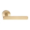 brass lever handle on 10mm round rose without escutcheon for doors
