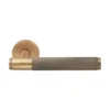 brass lever door handle with escutcheon for interior and main doors