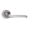 Brass Lever Handle 140mm in Matt Satin Nickel EuroArt British Hardware