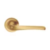 Brass Lever Handle 140mm in Satin Brass EuroArt British Hardware