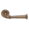 Brass Lever Handle 140mm in Matt Antique Brass British Hardware