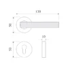 Brass Lever Handle 130mm in EuroArt British Hardware