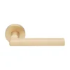 Brass Lever Handle 130mm in Satin Brass EuroArt British Hardware