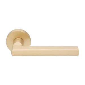 Brass Lever Handle 130mm in Satin Brass EuroArt British Hardware