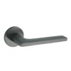 Brass Lever Handle 143mm in Matt Black British Hardware