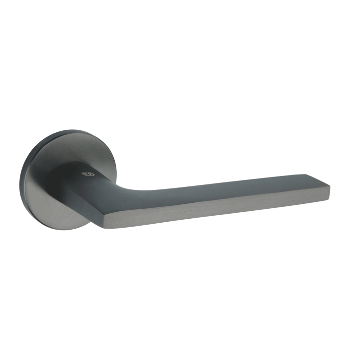 Brass Lever Handle 143mm in Matt Black British Hardware