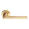 Brass Lever Handle 143mm in Satin Brass British Hardware