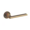 Brass Lever Handle 155mm in Matt Bronze British Hardware