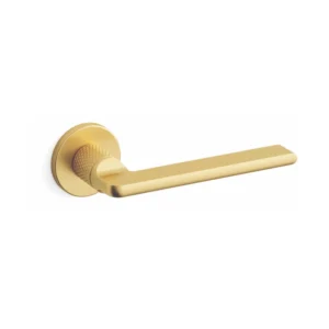 Brass Lever Handle 155mm in Satin Brass British Hardware