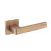 Brass Lever Handle 144mm in Matt Antique Brass British Hardware
