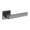 Brass Lever Handle 144mm in Matt Black British Hardware