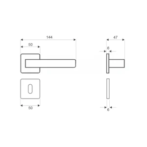 Brass Lever Handle 144mm in - British Hardware