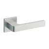 Brass Lever Handle 144mm in Satin Nickel British Hardware