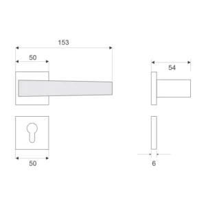 brass lever handle with escutcheon plate for interior and main doors